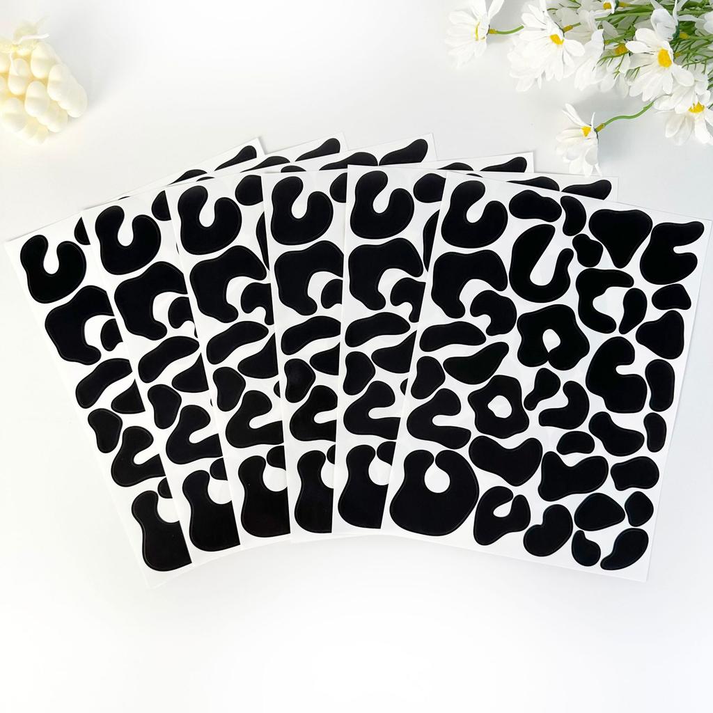 Леопардовый принт наклейки на стену неровные точки простой стиль черная текстура украшение дома фоновая стена самоклеящиеся наклейки на стену