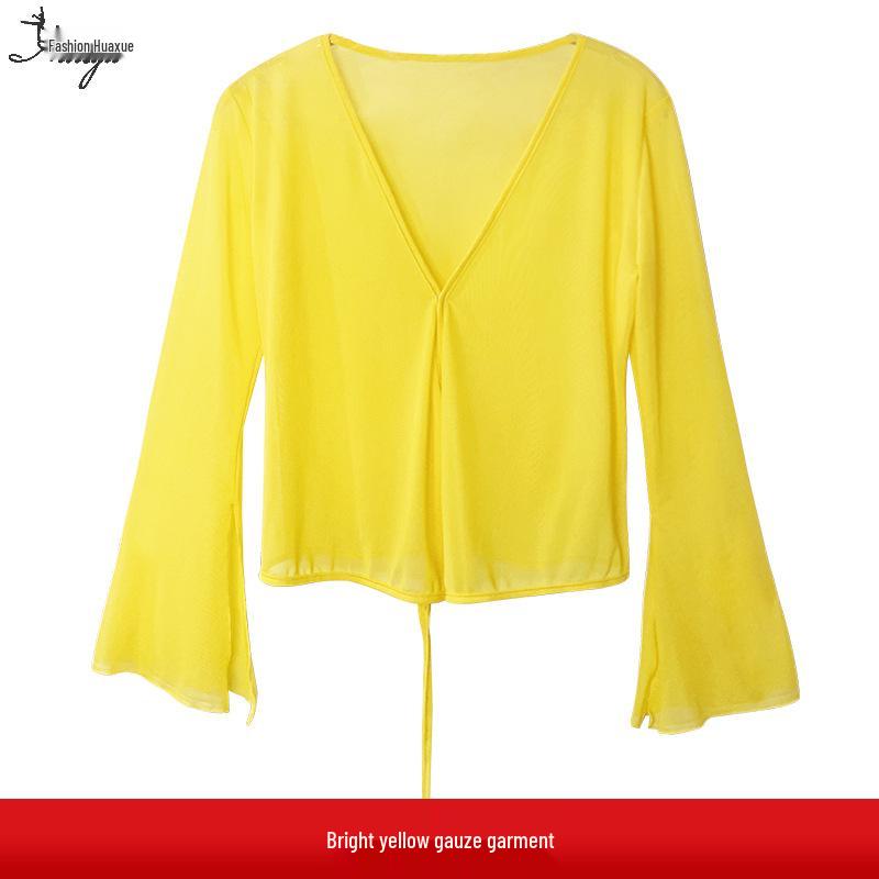 Костюм для китайского классического танца: Женский комплект из топа из сказочного газа и сетчатой юбки