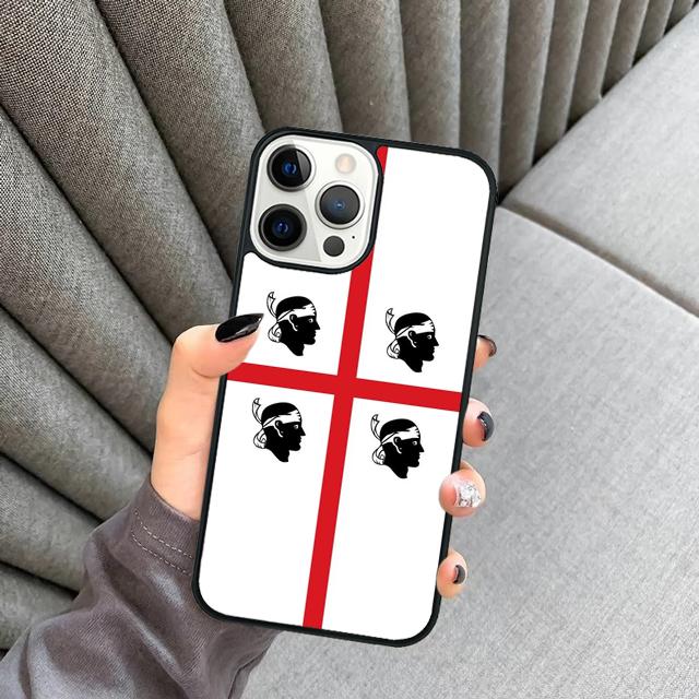 Чехол для телефона с флагом Сардинии для iPhone 17 Air 16 15 14 Plus apple 16 11 12 13 Pro Max coque