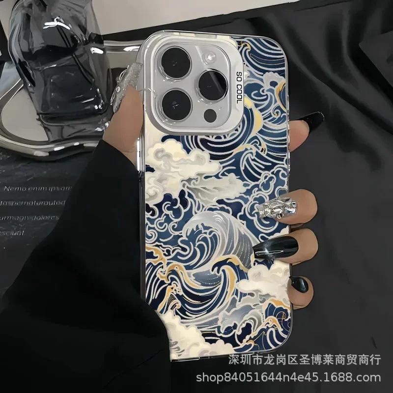 Новая волна подходит для Apple 15 цветной серебристый iPhone14Pro креативный 11promax матовый 16 защитный чехол 17.