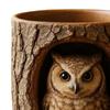 Забавная кружка с енотом, кружка с текстурой коры, кружка из смолы с животным, кофейная чашка ручной работы, барная пивная кружка, подарок для любителей природы