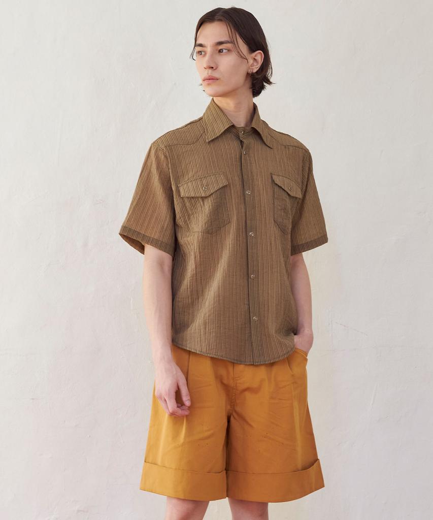 SENTAIR Turn-Up Wide Bermuda Pants_Camel