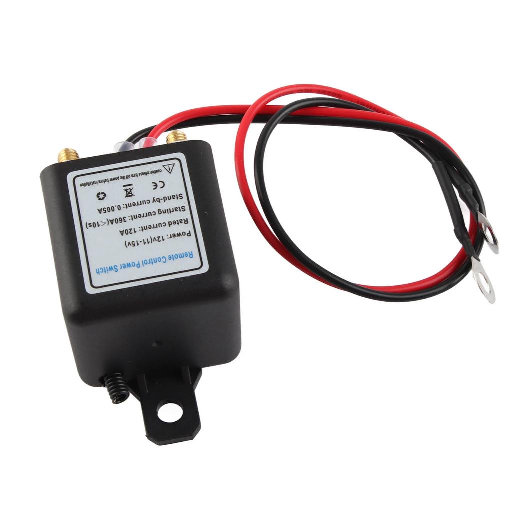 Car Battery Disconnect Switch Power Cut Off Kill Switch with Remote Control Copper Terminal for Auto