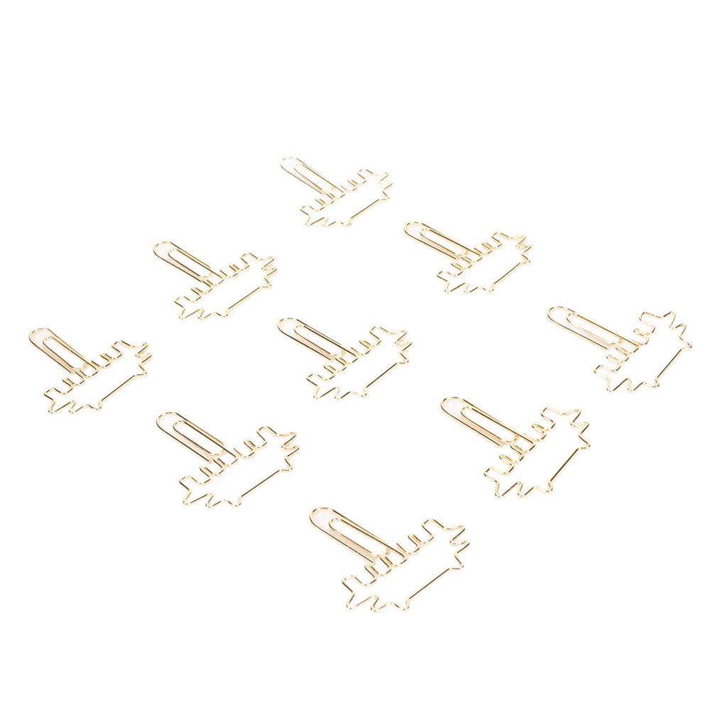 100Pcs Cute Paper Clips Metal Electroplating Multifunction Small Planner Clips with Storage Box for 