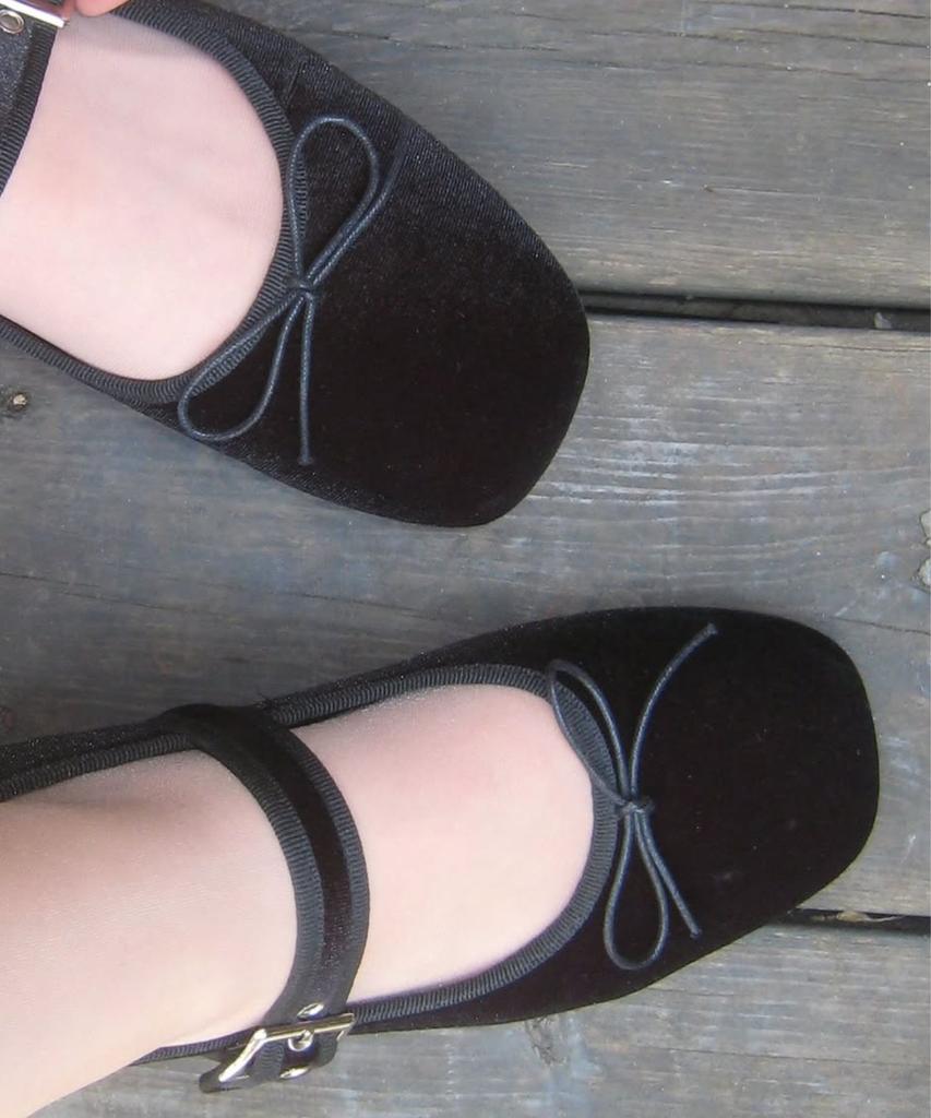 Differshoe Belline Квадратный Бант Мэри Джейн 5см [Черный]