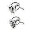 2Pcs 316 Stainless Steel Boat Marine Hatch Latch Turning Lift Handle Flush Mount