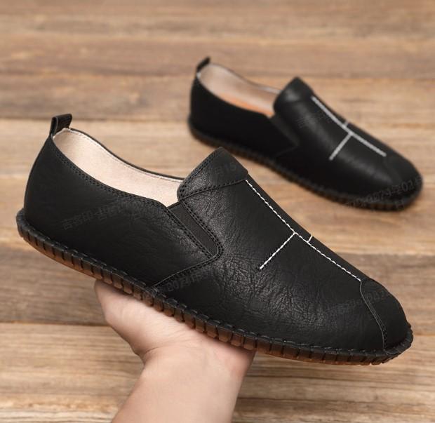 2025 весна и лето новые мужские деловые повседневные кожаные туфли мужские мягкие кожаные туфли с мягкой подошвой белые туфли-лоферы 6889