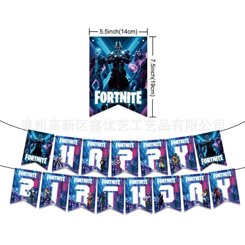 Высококачественные Товары для Вечеринки в Стиле Игры Fortnite и Аниме Детские Баннеры на День Рождения Топперы для Торта Воздушные Шары Наборы для Украшения Вечеринки