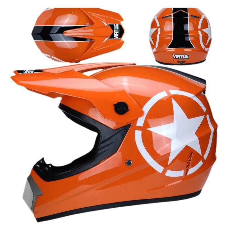 Lightweight Full Face Off-Road Motorcycle Helmet Dirt Bike ATV Trail Riding With Ventilation Clear Visor