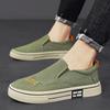 Классические парусиновые туфли, мужские модные плоские кроссовки, повседневная мужская обувь, мужские туфли без застежек, вулканизированная обувь для мужчин