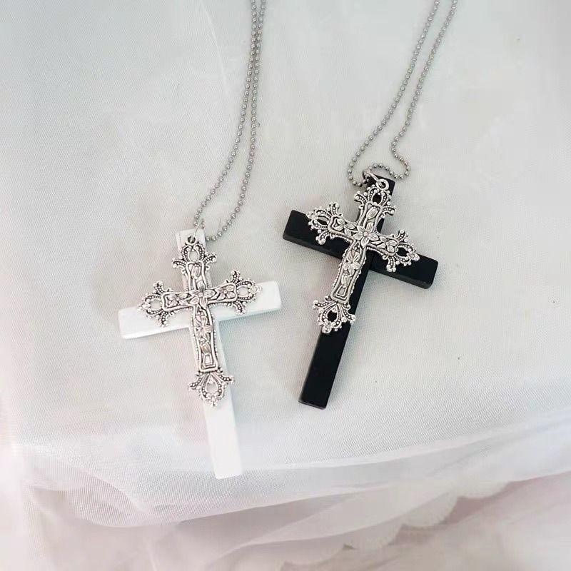 Original Design Large Cross Necklace, Cross Tribute Cos Halloween Dark Goth Nun Lolita Maid