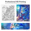 RUOPOTY Diy Painting By Numbers Kit Frame Wolf Animals Moon Night Picture Coloring By Numbers For Adults Handicrafts Home Decor