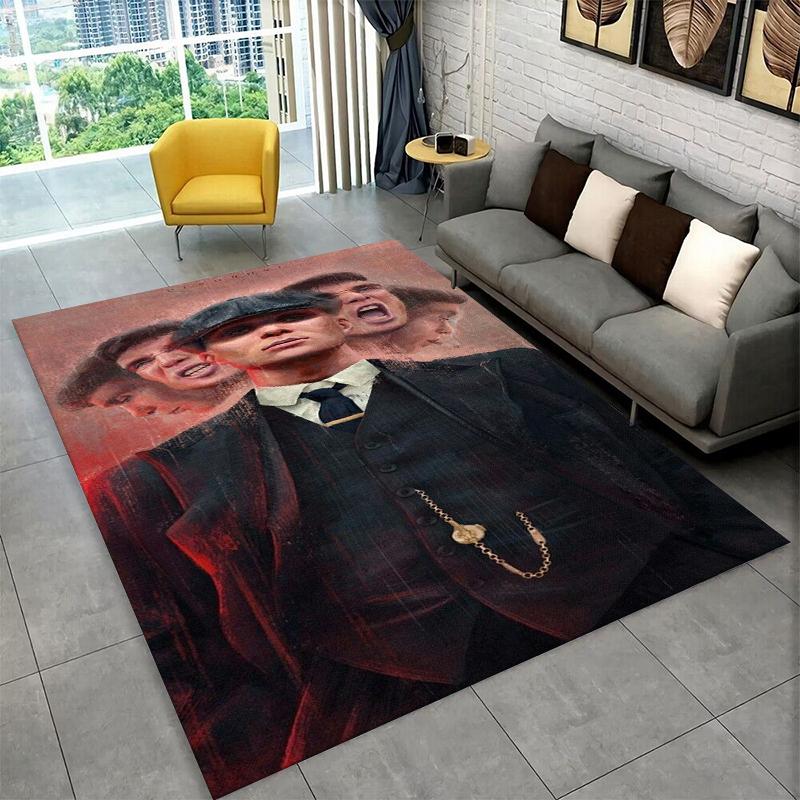 Классический ковер P-Peaky Blinders Томми Шелби Нескользящий ковер для гостиной, спальни, игровой комнаты, Мягкий ковер, напольный коврик, Декор для дома