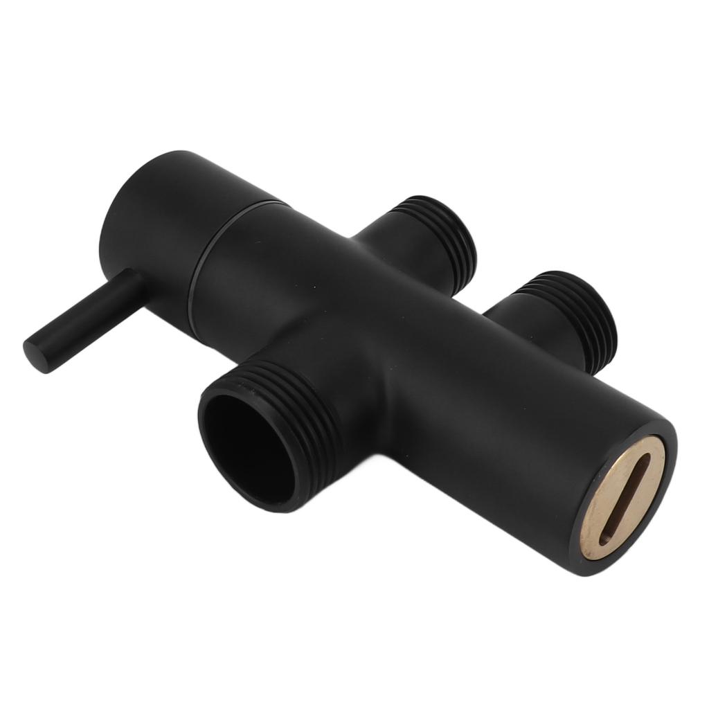 Переключатель для душевой лейки Черный Ржавчиноустойчивый Герметичный Настенный Переключатель для душевой штанги Клапан-переключатель для туалета