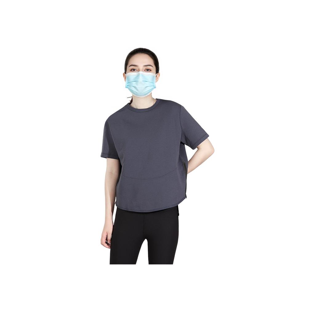 Nike Женская футболка с коротким рукавом Dri-Fit Swoosh с круглым вырезом, дышащая, влагоотводящая 860212-471