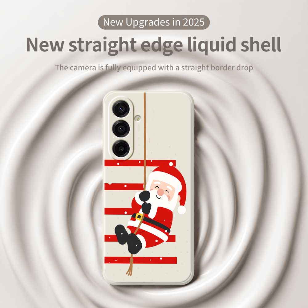 For Samsung Galaxy A17 5G Case Santa Claus Pattern Printing Straight Edge TPU Phone Back Cover