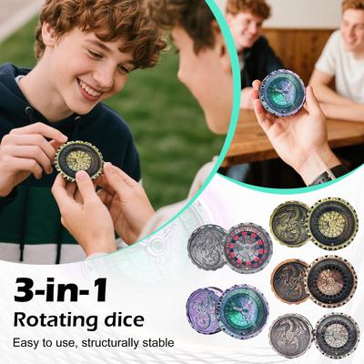 Рулеточные кости для набора игральных костей, 7 в 1 игральные кости из металла «Дракон» с подарочной коробкой для игры в подземелья, ролевая настольная игра в подарок