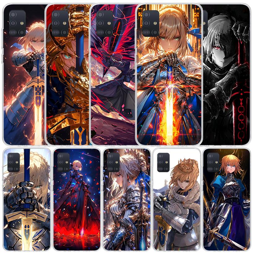 Чехол для телефона Fate Zero Stay Night Saber для Samsung Galaxy A52 A32 A22 A12 A51 A50S A30S A10S Note 20 Ultra 10 S10 Plus A31 A20 A7