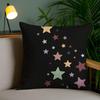 Abstract Star Art Cushion Cover Plush Fabric DoubleSided Printed Invisible Zipper Sofa Pillow Case Home Bedroom Decor