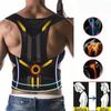 Black Posture Corrector Adjustable Back Belt Sports Safety Therapy Corrector  Unisex