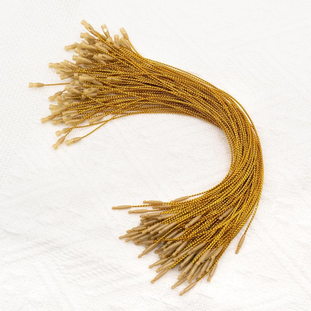 100pcs Flexible Ornament Hanger Strings Tangle-Free Snap Fastener Cord Ties Christmas