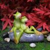 1Pcs Simulation Mini Frog Resin Ornament Miniature Figurine Landscaping Home Garden Decoration Micro Landscape Terrarium Craft
