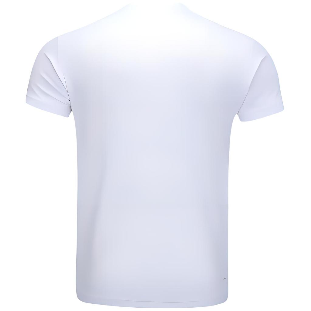 Футболка Li Ning Badminton Competition Series с V-образным вырезом и коротким рукавом, быстросохнущая, унисекс, топы, стандартно-белые AAYU239-2