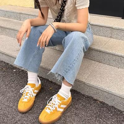 Кожаные ретро женские новые меховые универсальные повседневные спортивные туфли на плоской подошве