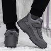Мужские зимние ботинки для отдыха на природе Зимние ботинки Легкие зимние ботинки Теплые меховые мужские ботинки на шнуровке Ботильоны для мужчин Повседневная хлопковая обувь