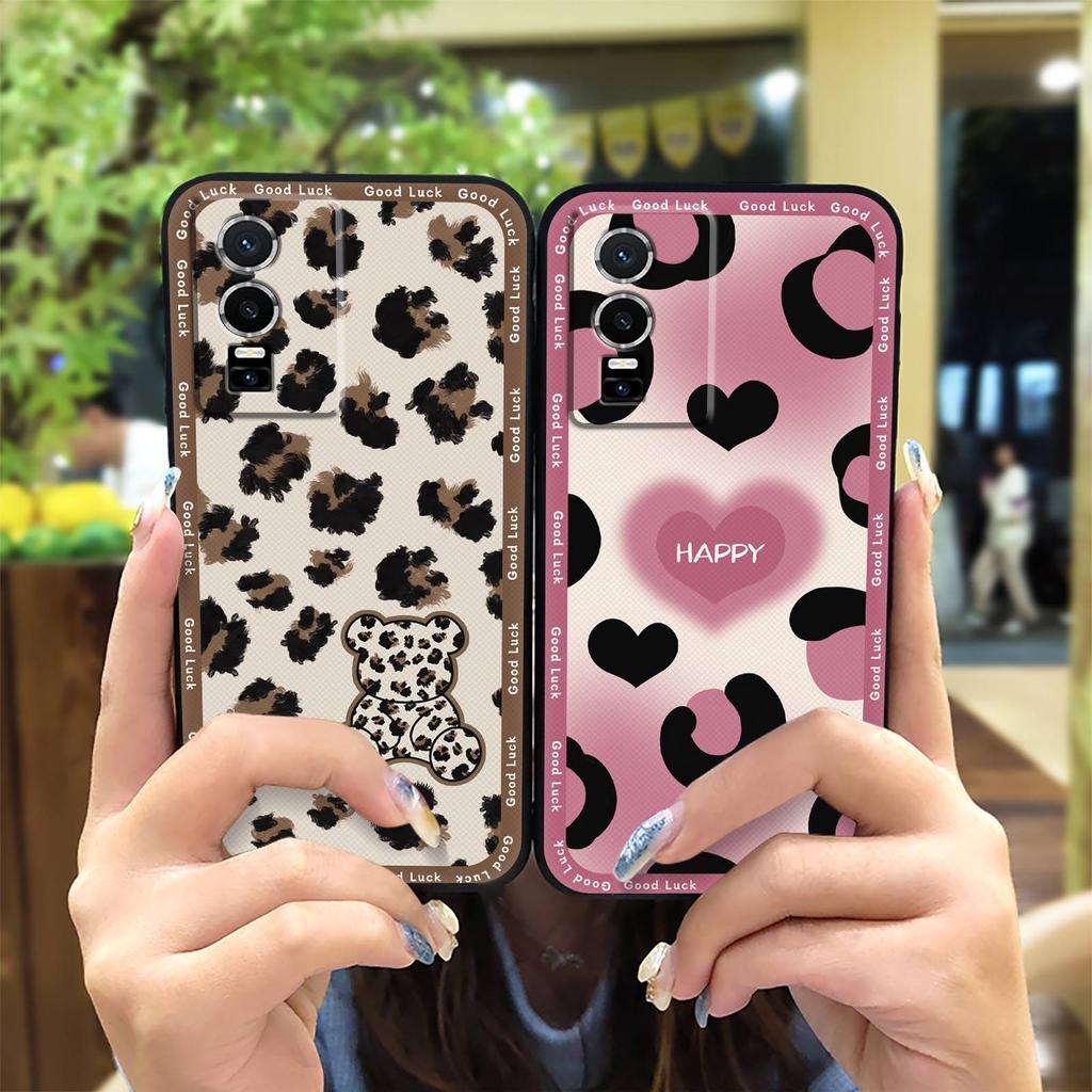 Durable Silicone Phone Case For VIVO Y76 5G Soft case Full wrap Waterproof protective Fashion Design Cover Cute Cartoon