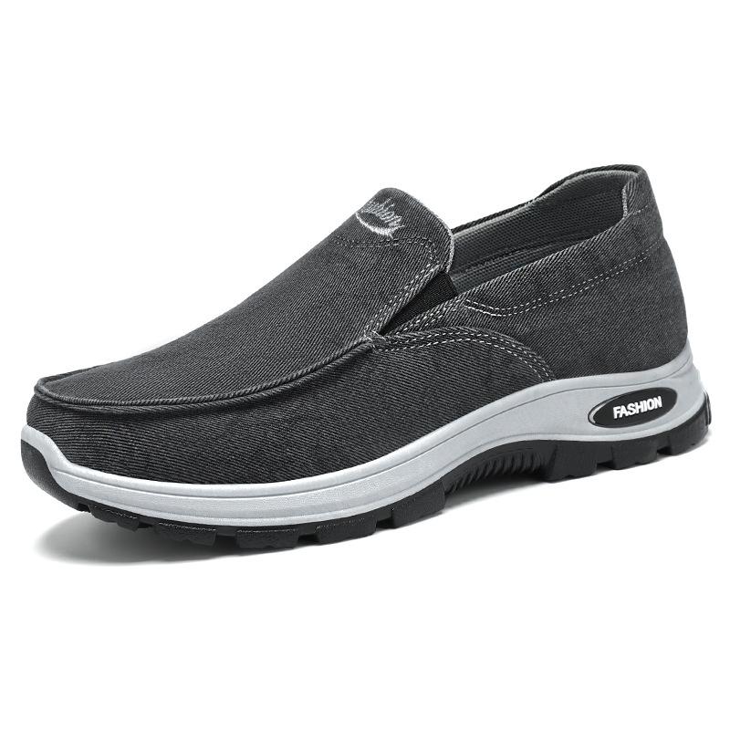 Летние дышащие и не душные мужские новые тканевые туфли мягкая подошва удобные и не утомляющие ноги повседневные туфли мужская обувь