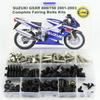 Fit For Suzuki GSXR600 GSX-R600 GSXR 600 750 GSX-R750 2001-2003 Complete Full Fairing Bolts Kit Steel Fairing Clips Nuts Steel