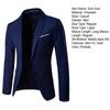 Men Suit Coat Lapel Long Sleeve Suit Jacket with Flap Pockets Solid Color Single Button Formal Business Outerwear