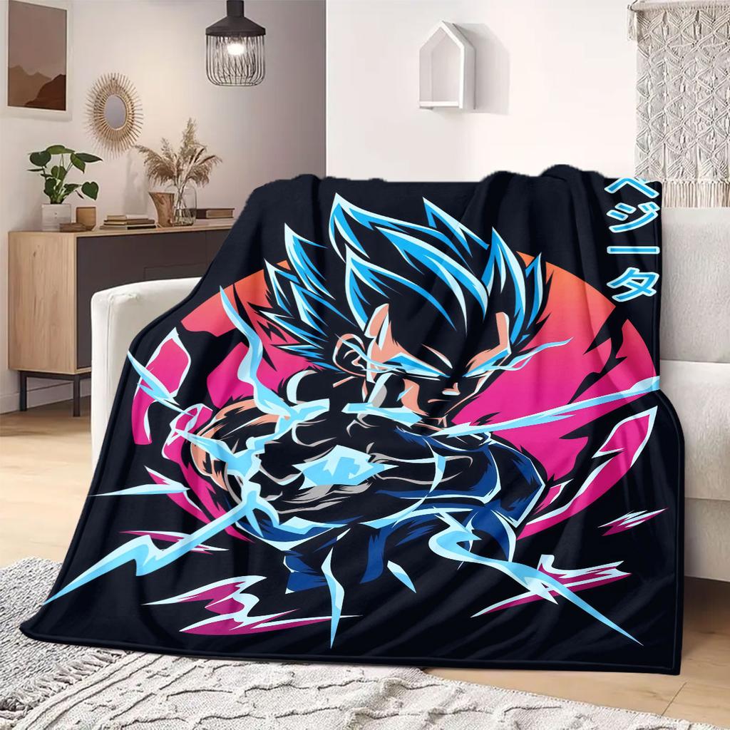 Dragon Ball Print Blanket Warm Comfortable Flannel Blanket Suitable for Bedrooms,Sofas,Beds,Chairs,Picnics,Travel