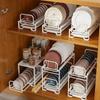 Push-pull Bowl and Plate Storage Dish Rack Cabinet Built In Drawer Holder Drainer Shelf for Modern Kitchen Organizer Supplies