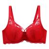 Нижнее белье большого размера Женское мягкое нижнее белье с регулировкой на стальном кольце Тонкое кружевное бюстье с эффектом пуш-ап