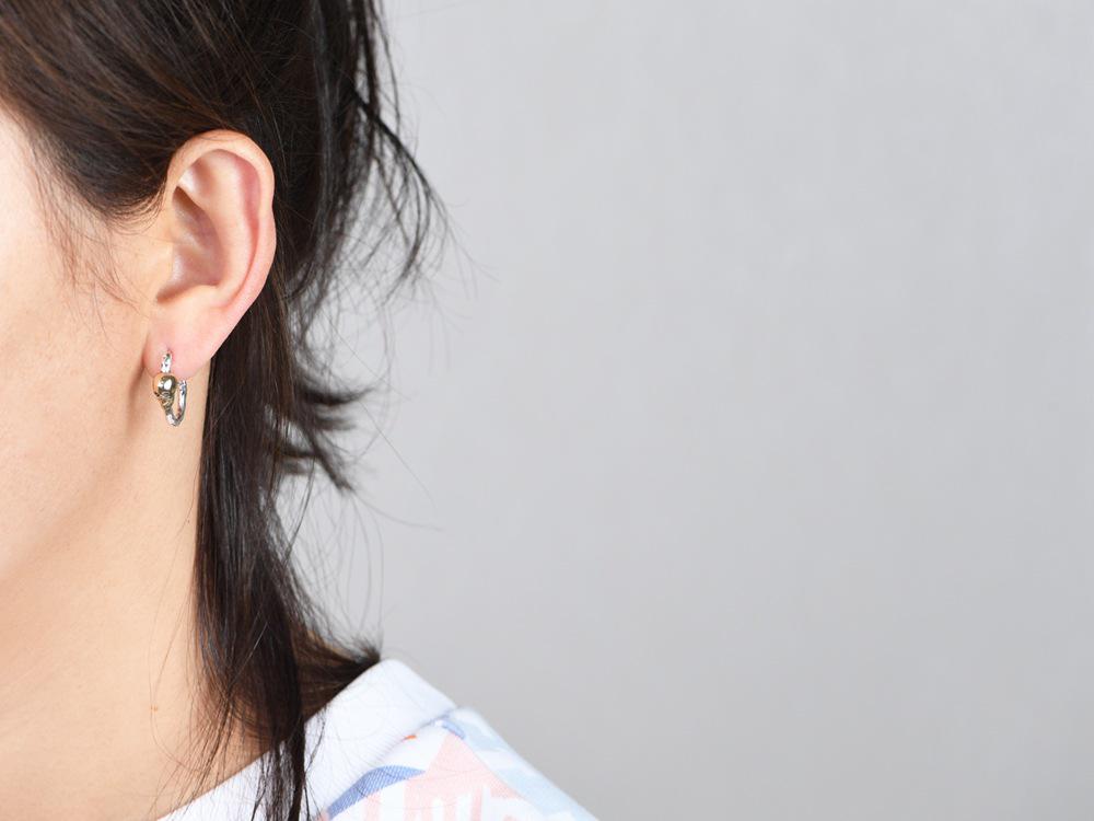 Серьги-пусеты 'Золотой Олень' из серебра 925 пробы в виде черепов – Ретро золото, модные женские