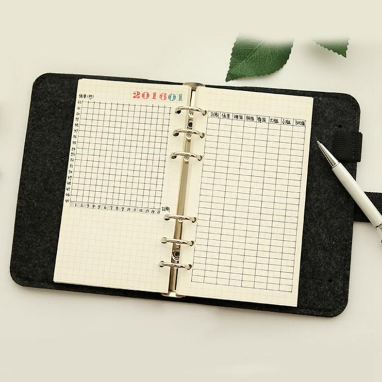 A5/A6 фетровый блокнот с отрывными листами, чехол для дневника, 6 отверстий, сменная обложка, переплет без внутренних страниц