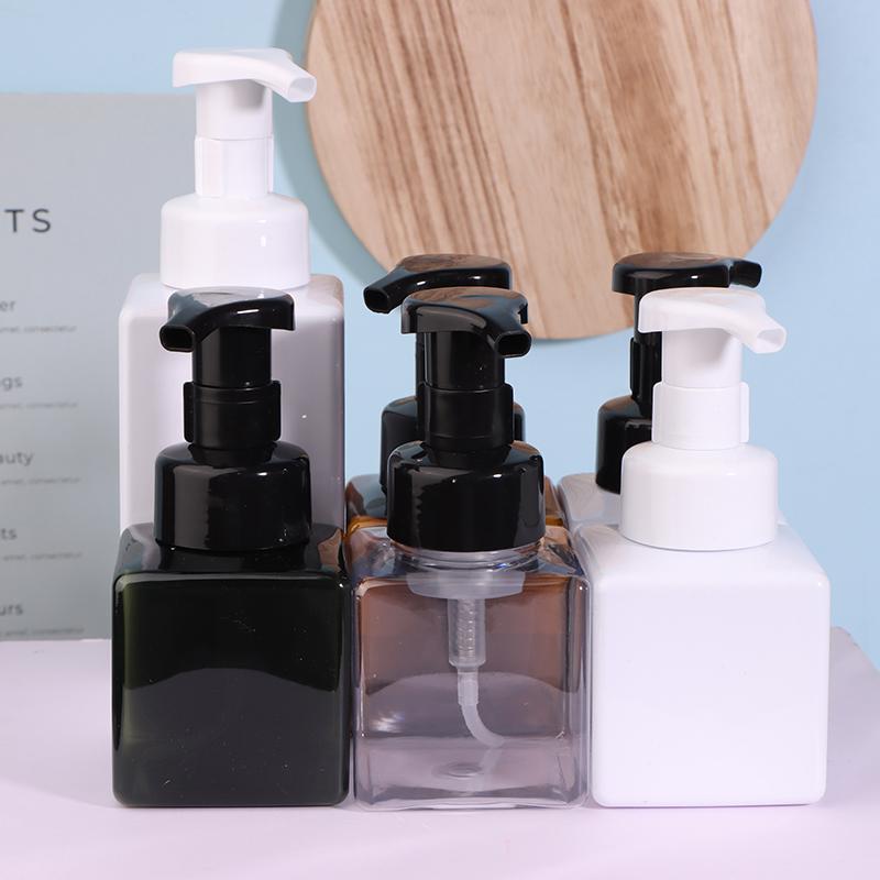 Refillable Square Mousse Foam Bottle 250/500ml Pump Liquid Soap Dispenser Hand Sanitizer Cosmetic Container for Kitchen