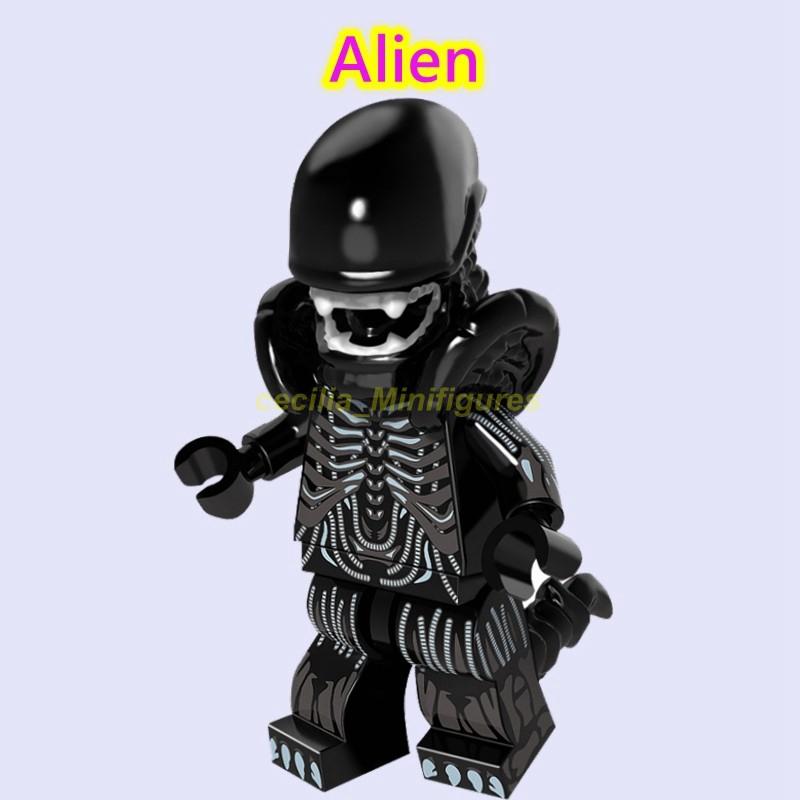 Compatible With Minifigures Alien VS Garage Kits Building Blocks Toys For Children