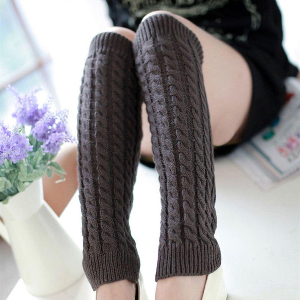 Support Womens Winter Warm Socks Knit Cable Warm Sock Warmers Leg Socks Long Crochet Knitted Sock