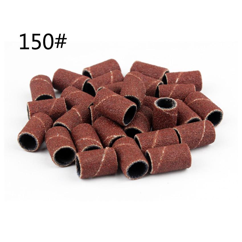 200 шт./упак. шлифовальных колпачков для электрической маникюрной машинки 240/180/150/120/80 зернистость фрезы для ногтей шлифовальные насадки набор инструментов для педикюра