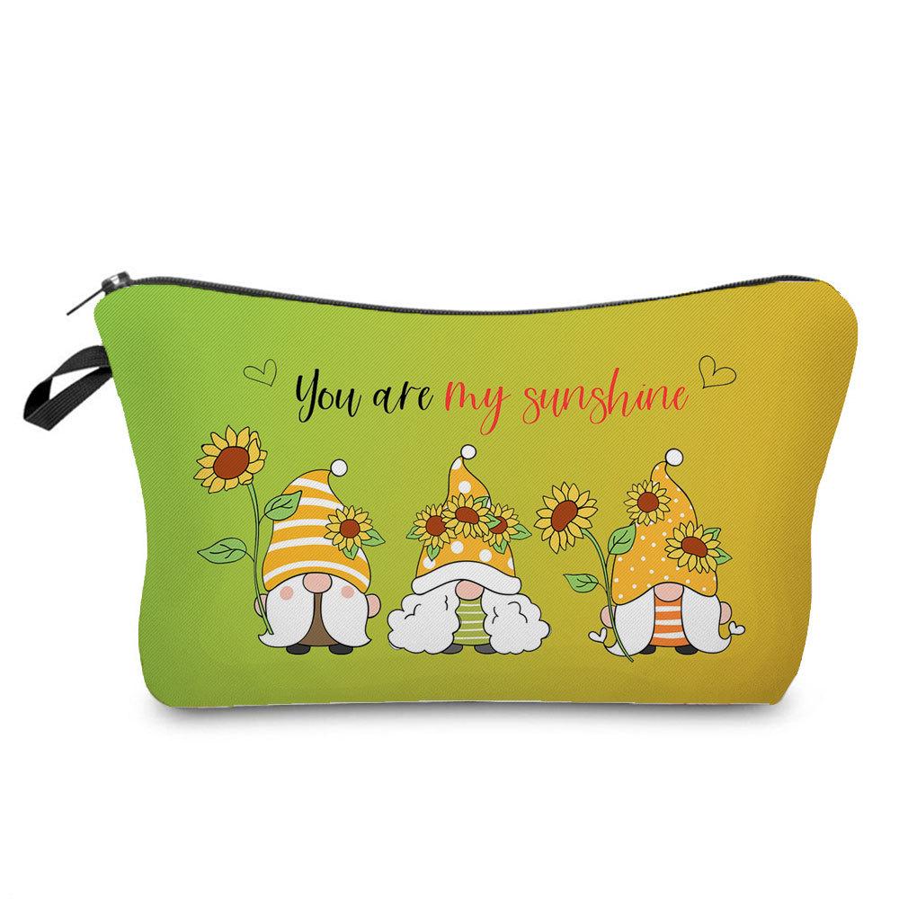 Женская косметичка с принтом гномов, органайзер для туалетных принадлежностей, дорожный кейс для хранения 6392