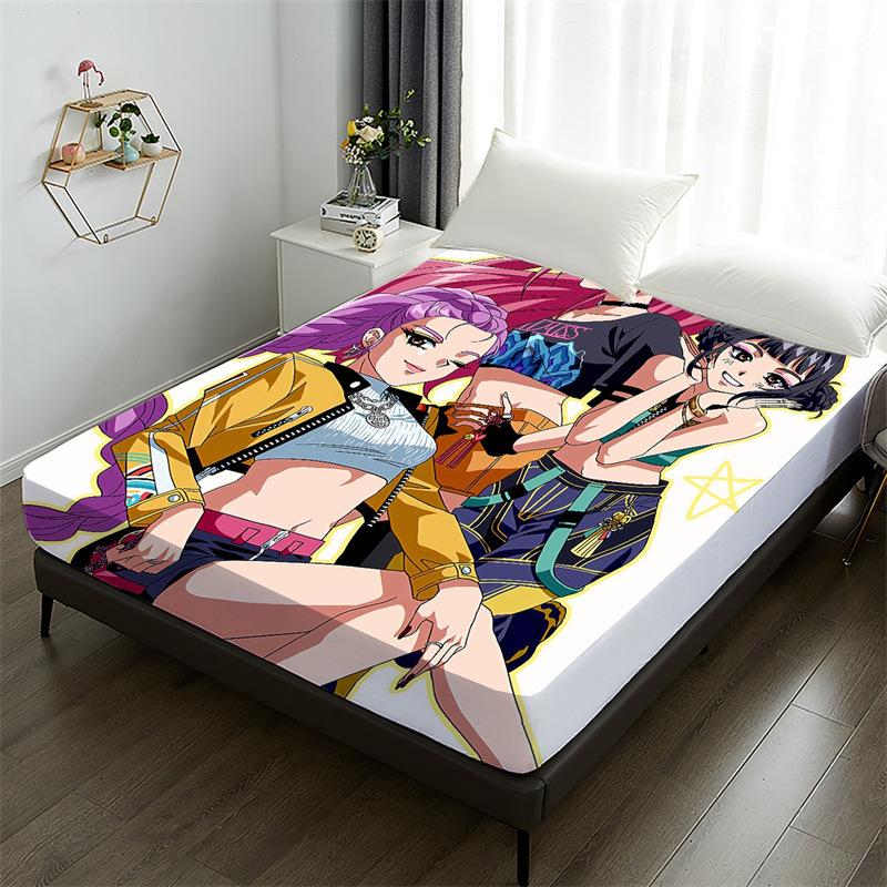 Cartoon W Onder Girls Printed Fitted Sheet Girl Fans Kp Op Bedding Set with Pillowcas Adult Children Bedroom Bed Cover Set