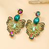 Висячие серьги для женщин Бабочка Стеклянная невеста Свадебные украшения Аксессуары