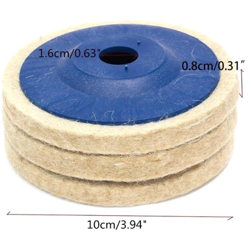 100Mm Wool Polishing Wheel Buffing Pads Angle Grinder Wheel Felt Polishing Disc