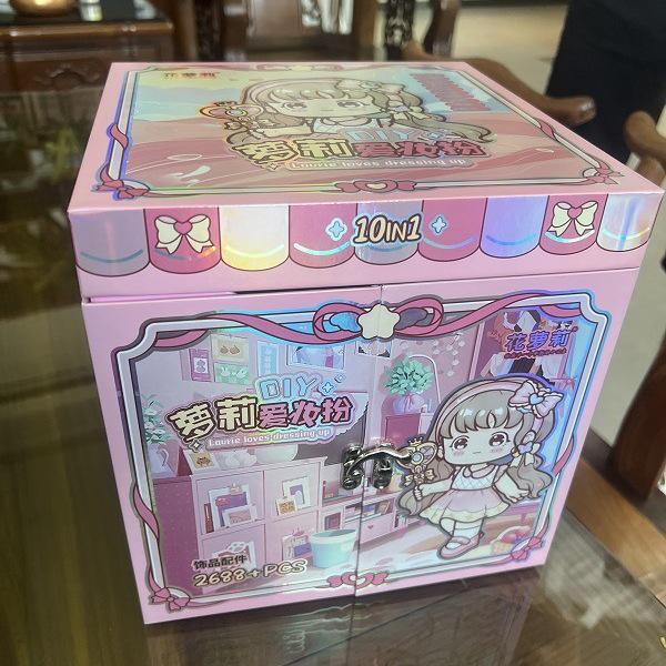 Красочный набор бижутерии из бусин для девочек - Ожерелье, Браслет и Аксессуары для волос Подарочная коробка