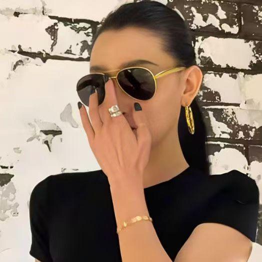 New Oversized Pilot Sunglasses Women High Quality Round Eyewear Big Frame One Piece Glasses Retro Classic Shades