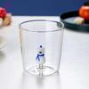 Стеклянная чашка для пожеланий в форме 3D мультяшного животного, однослойная, из боросиликатного стекла, для рождественской елки, для гостей в гостиной, для сока, холодных напитков