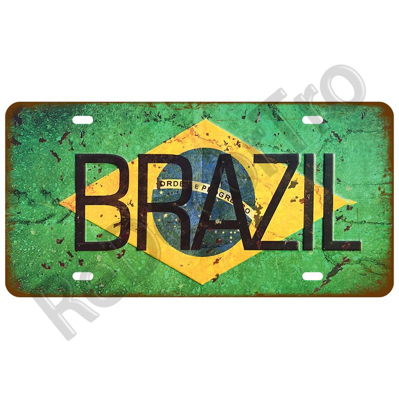 Франция Жестяная табличка Россия Испания Металлическая табличка Германия США Флаг страны Жестяная табличка для стены Домашний ресторан Ремесло Бар Декор